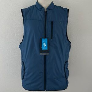 NWT Wrangler ATG Reversible Classic Vest zip up in blue